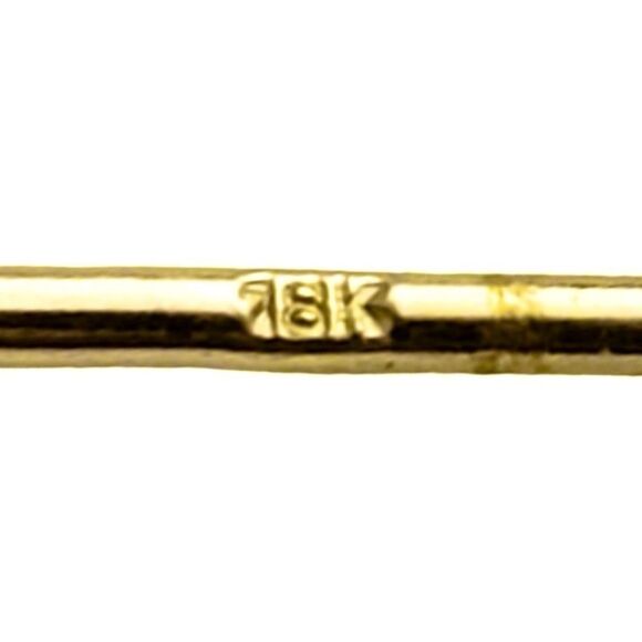 SALE 18k Stamped Gold Filled Vintage Hawthorn Flower Stud Earrings - Picture 4 of 7